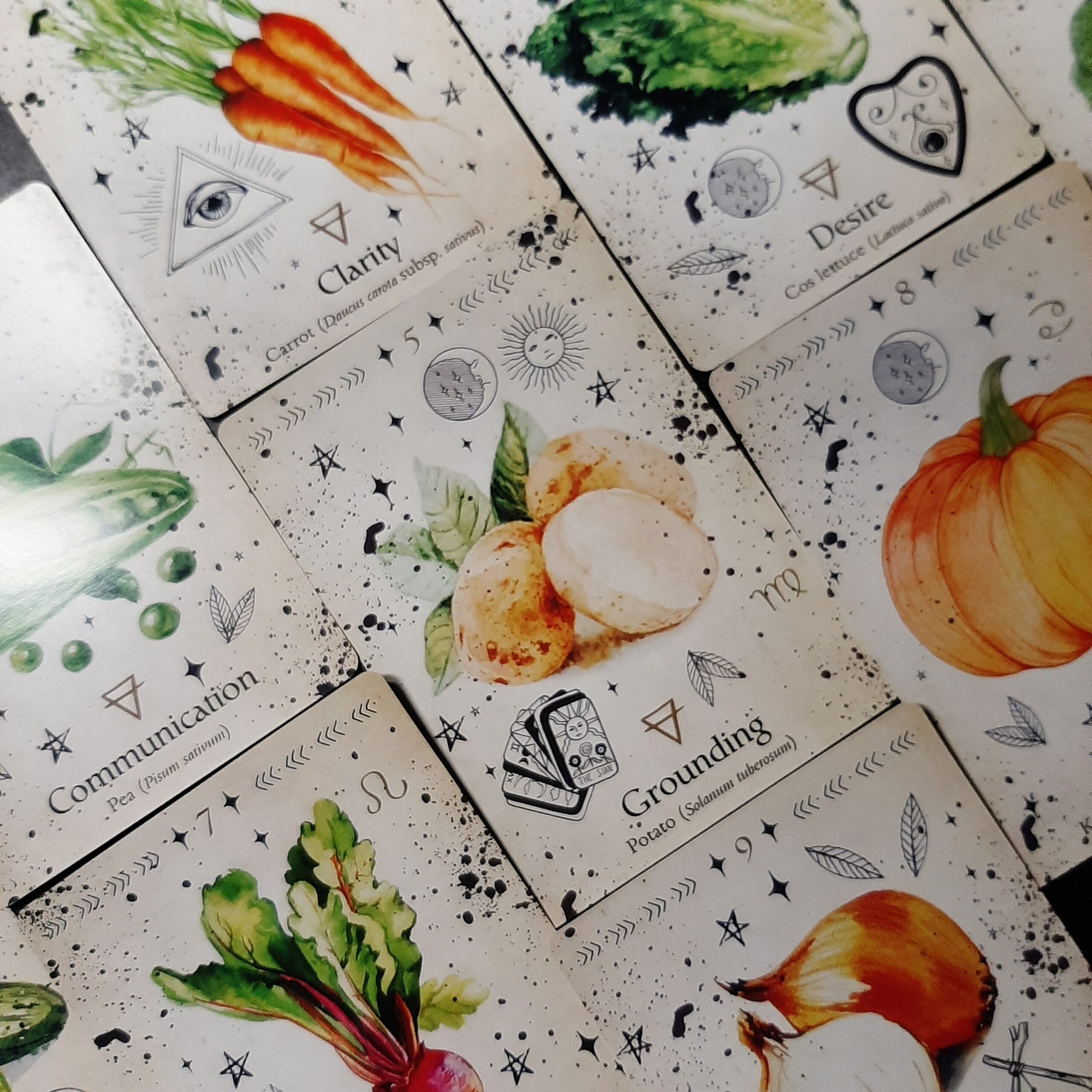 Butterflies Garden Flowers Vegetables Oracle Card Bookmark with Tassel, and Optional Custom Bindrune/Sigil, Intuitively Chosen, Mini Reading - Image 3