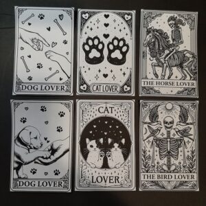 Animal Lover Tarot Card Bookmark | Cat Dog Bird Horse | Antique Look Vintage Look | Page Keeper | Book Mark | Tarot Like | Choose Your Paper