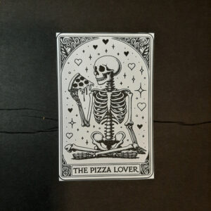 Burger Pizza Tea Coffee Tarot Card Bookmark | Antique Vintage Look | Page Keeper | Book Mark | Tarot Like |Choose Your Paper