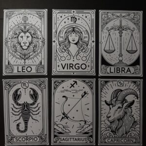 Astrology Zodiac Tarot Card Bookmark | Antique Look Vintage Look | Page Keeper | Book Mark | Tarot Like | Choose Your Paper