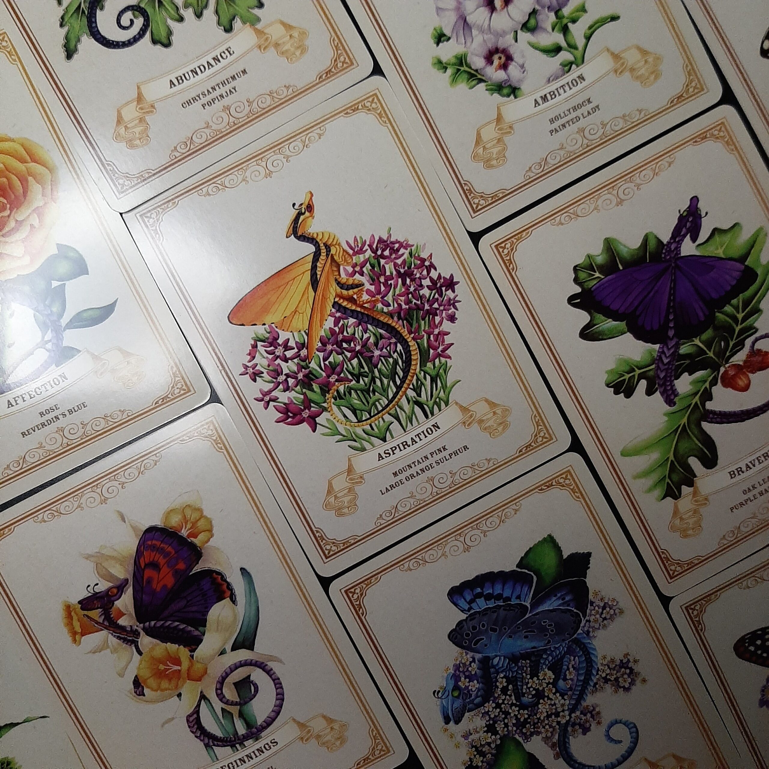 Butterflies Garden Flowers Vegetables Oracle Card Bookmark with Tassel, and Optional Custom Bindrune/Sigil, Intuitively Chosen, Mini Reading - Image 2