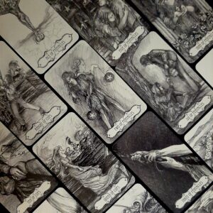 Black and White, Artist, Drawing, Tarot Card Bookmark with Tassel, Rune/Charm, Full Tarot Reading, Intuitively Chosen Card, Abyss Tarot