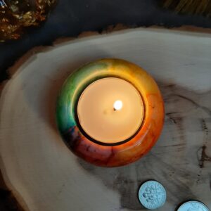 Tea Light Candle Holder, Sphere Holder, Altar Decor, Candle Holder, Tealight Holder